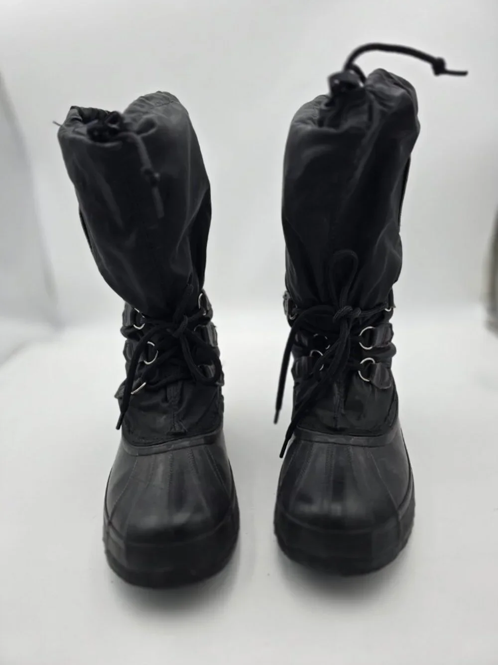 Sorel Snowbear Winter Boots Black Tall Lace Up Waterproof Men's Size 10